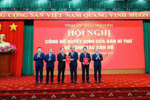 Tỉnh ủy Thái Nguyên công bố các quyết định của Ban Bí thư về công tác cán bộ