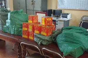 Bắt giữ các đối tượng vận chuyển 127,5kg pháo nổ đi tiêu thụ
