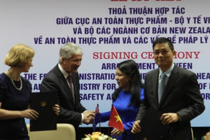 Ký kết thỏa thuận hợp tác giữa Cục An toàn thực phẩm và Bộ các Ngành cơ bản New Zealand