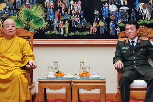 Giáo hội Phật giáo Việt Nam thăm và chúc Tết Bộ Công an nhân dịp Xuân Quý Mão