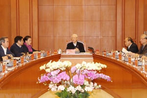 Tổng Bí thư, Chủ tịch nước Nguyễn Phú Trọng chủ trì họp Tiểu ban Nhân sự Đại hội XIII