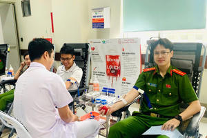 Nghĩa cử cao đẹp của chiến sỹ Công an tại Viện Khoa học hình sự