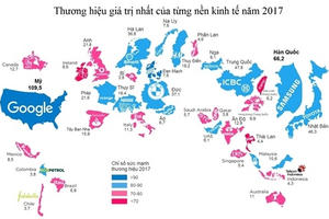 Những thương hiệu 'đáng tiền' nhất của các nước năm 2017 Những thương hiệu 'đáng tiền' nhất của các nước năm 2017