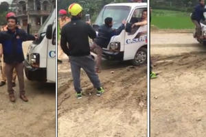 Mượn rượu, một người đàn ông chống đối CSGT