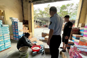 Tiêu hủy 424 sản phẩm sữa nhập lậu tại Hải Dương