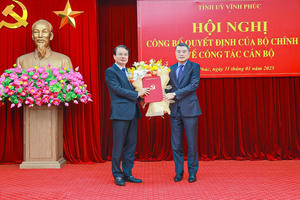 Đồng chí Đặng Xuân Phong giữ chức Bí thư Tỉnh uỷ Vĩnh Phúc