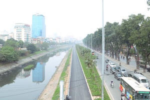 Toàn cảnh con đường dọc sông Tô Lịch chỉ để đi bộ, đi xe đạp