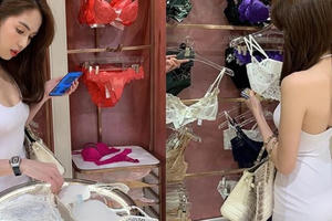 Hậu tin đồn có tình trẻ, Ngọc Trinh khoe mặc váy cô dâu