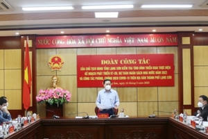 Chủ tịch UBND tỉnh kiểm tra tình hình triển khai nhiệm vụ năm 2022, tại thành phố Lạng Sơn