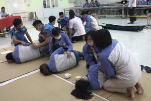 Vĩnh Phúc: Diễn tập điều tra, xử lý ngộ độc thực phẩm tại bếp ăn tập thể