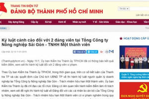 Kỷ luật Cảnh cáo Tổng Giám đốc SAGRI Lê Tân Hùng
