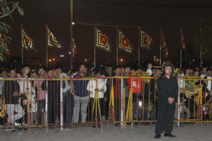 Lực lượng an ninh dày đặc tại Lễ Khai Ấn đền Trần