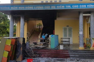 Cháy ở trường Mầm non, cô bình tĩnh ôm trò tháo chạy