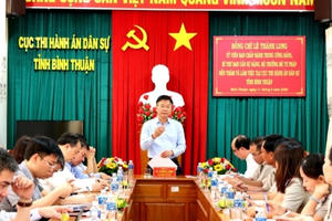 Bộ Tư pháp làm việc với Cục THADS tỉnh Bình Thuận: Tìm giải pháp mạnh để hoàn thành nhiệm vụ
