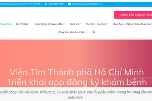 Viện Tim TP.HCM bị tấn công trang web lấy số khám bệnh