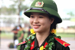Những thiếu nữ tham gia nghĩa vụ Công an nhân dân