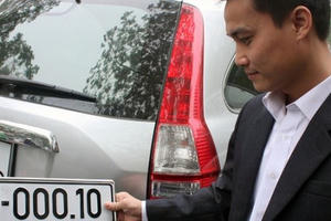 Trình Thủ tướng đề án đấu giá biển số xe đẹp