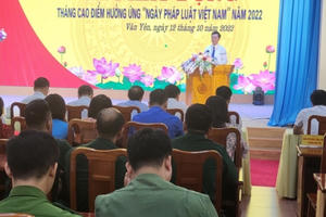 Yên Bái: Phát động tháng cao điểm hưởng ứng Ngày Pháp luật Việt Nam năm 2022 Yên Bái: Phát động tháng cao điểm hưởng ứng Ngày Pháp luật Việt Nam năm 2022