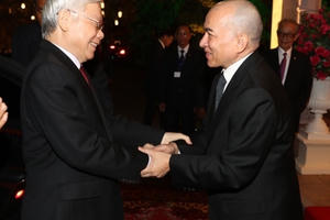 Tổng Bí thư, Chủ tịch nước dự quốc yến của Quốc vương Campuchia