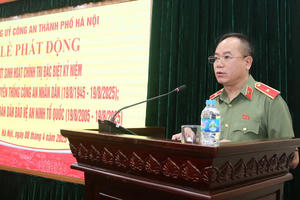 Công an Hà Nội tổ chức Lễ phát động đợt sinh hoạt chính trị đặc biệt Kỷ niệm 80 năm Ngày truyền thống Công an nhân dân