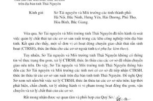 Bộ trưởng Bộ TN&MT Trần Hồng Hà chỉ đạo vụ 50 triệu kg chất thải tại Thái Nguyên