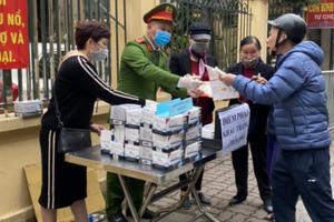 Đoàn thanh niên Công an phường Thanh Xuân Nam tích cực tham gia phòng chống dịch nCoV