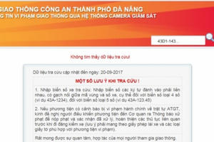 Công an Đà Nẵng lập trang tra cứu thông tin vi phạm giao thông