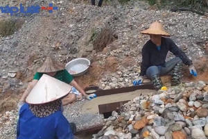 Yên Bái: Ngang nhiên khai thác đá quý trái phép tại xã Hán Đà