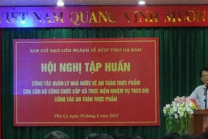 Hà Nam: Tập huấn công tác quản lý nhà nước về An toàn thực phẩm