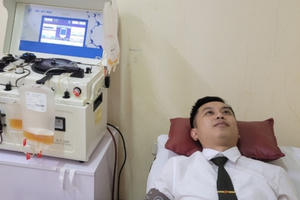 Đại uý Công an kịp thời hiến máu cứu bệnh nhân qua cơn nguy kịch