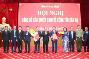 Cao Bằng tổ chức Hội nghị về công tác cán bộ, bầu bổ sung hai Phó Bí thư Tỉnh ủy