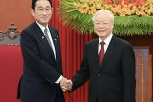 Tổng Bí thư Nguyễn Phú Trọng tiếp Thủ tướng Nhật Kishida Fumio