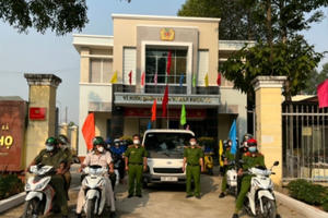 Công an Thị trấn Hiệp Phước, huyện Nhơn Trạch đồng loạt ra quân