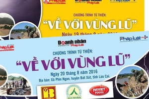 Báo Pháp luật Việt Nam 'Về với vùng lũ'