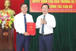 Ông Nguyễn Thanh Hoài làm Bí thư huyện ủy Quỳ Châu