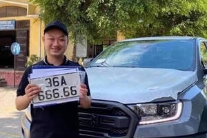 Xe bán tải ở Thanh Hóa bốc biển số ngũ quý "khủng"