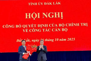 Ông Lương Nguyễn Minh Triết được điều động, chỉ định làm Bí thư Tỉnh ủy Đắk Lắk