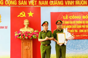 Bổ nhiệm Phó Thủ trưởng Cơ quan Cảnh sát điều tra Công an TP Hải Phòng