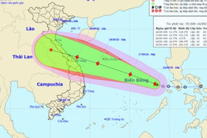 Thời tiết ngày 16/9: Bão số 5 di chuyển theo hướng Tây Tây Bắc, biển động mạnh