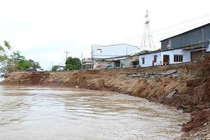 An Giang tạm ứng 24 tỷ đồng tiếp tục khắc phục tình trạng sụp lở Quốc lộ 91