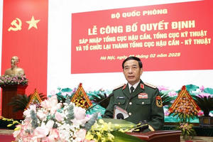 Sáp nhập hai Tổng cục thuộc Bộ Quốc phòng