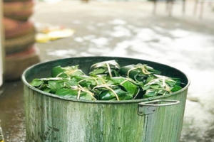 Làng bánh chưng ở Thủ đô