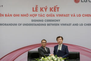 VINFAST và LG CHEM hợp tác sản xuất pin tiêu chuẩn quốc tế