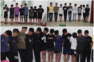 Bắt 28 đối tượng mang hung khí đuổi đánh nhau tại TP Vinh