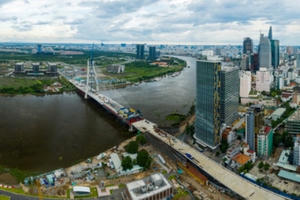 Cận cảnh cầu Thủ Thiêm 2 sau khi hợp long