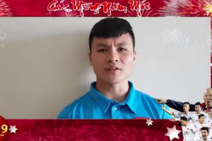 Từ Qatar thầy trò HLV Park Hang-seo gửi lời chúc mừng năm mới người hâm mộ