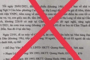 Thực hư bản khai báo y tế có từ "Đi hát karaoke (có tay vịn)"