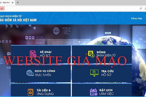 Cảnh báo website giả mạo cổng dịch vụ công Bảo hiểm xã hội Việt Nam