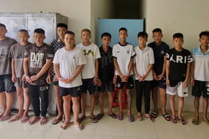 Công an Thanh Hoá tạm giữ hình sự 14 đối tượng gây rối trật tự công cộng