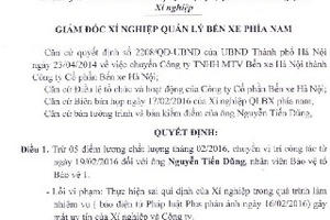 Vụ “đi đêm” ở BX Giáp Bát: Nhân viên bảo vệ bị chuyển công tác